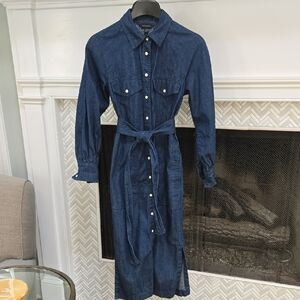 Banana Republic XXS Dark Blue Long Sleeve Dress